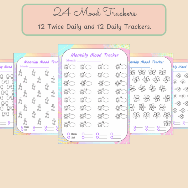 Mood Tracker & Activity Book | Printable Bundle for Mental Wellness - Image 2