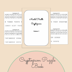 Mental Health Cryptogram Puzzle book