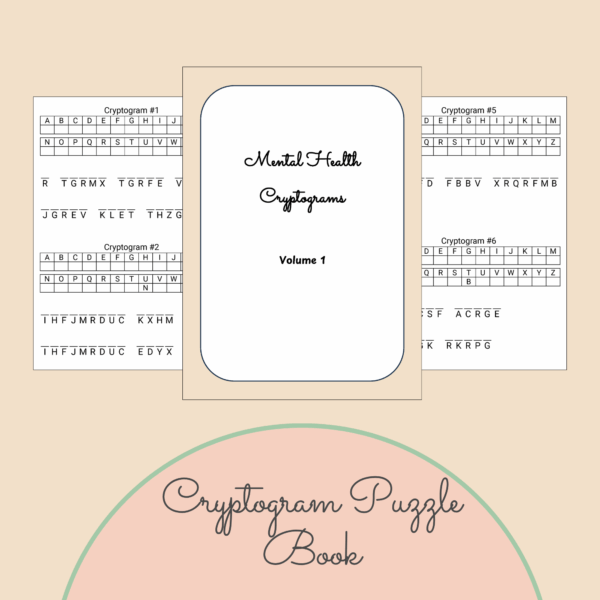 Mental Health Cryptogram Puzzle book