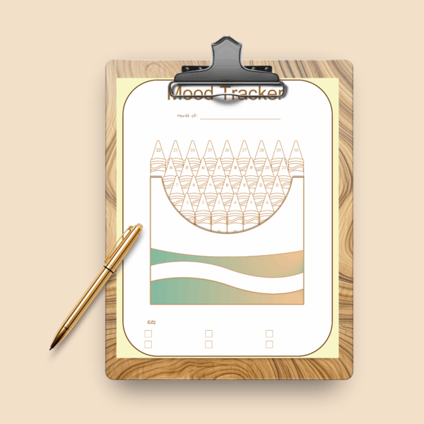 Crayon Monthly Mood Tracker – 1 Page Printable - Image 3