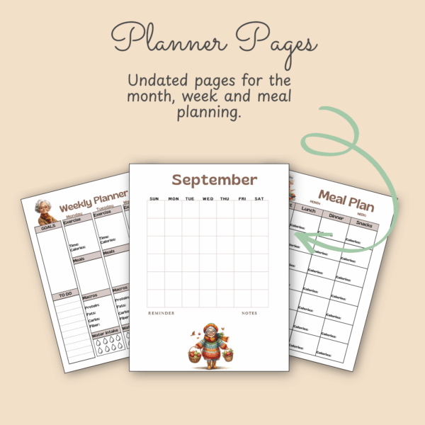 Funny Granny Fall Fitness Planner – Printable Health & Wellness Tracker - Image 9