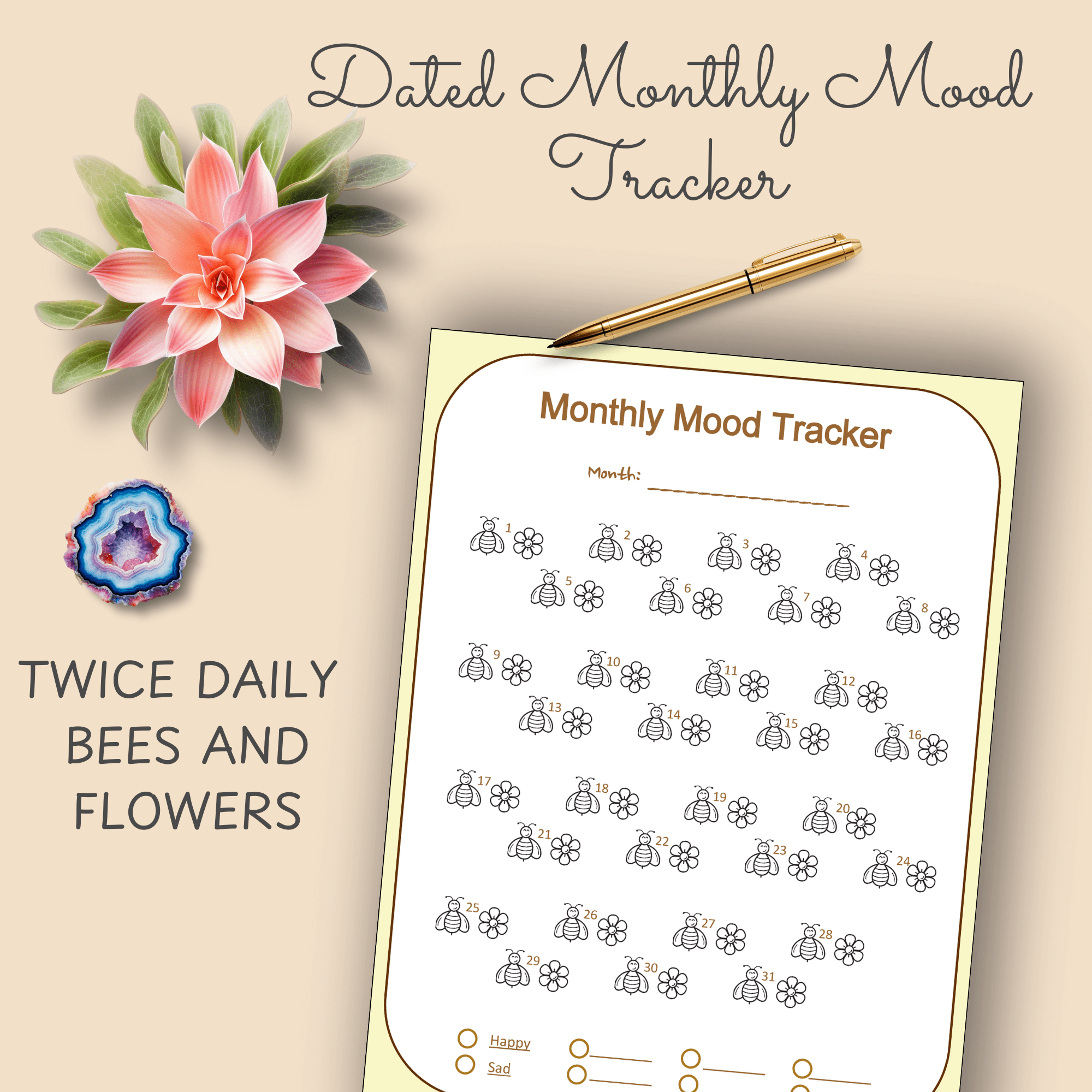 Bees and Flower Mood Tracker