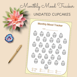 Undated Cupcake Mood Tracker