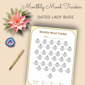 Dated Lady Bug Mood Tracker