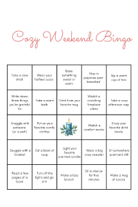 Cozy Weekend Bingo