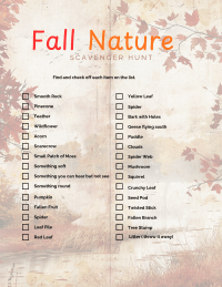Fall Scavenger Hunt