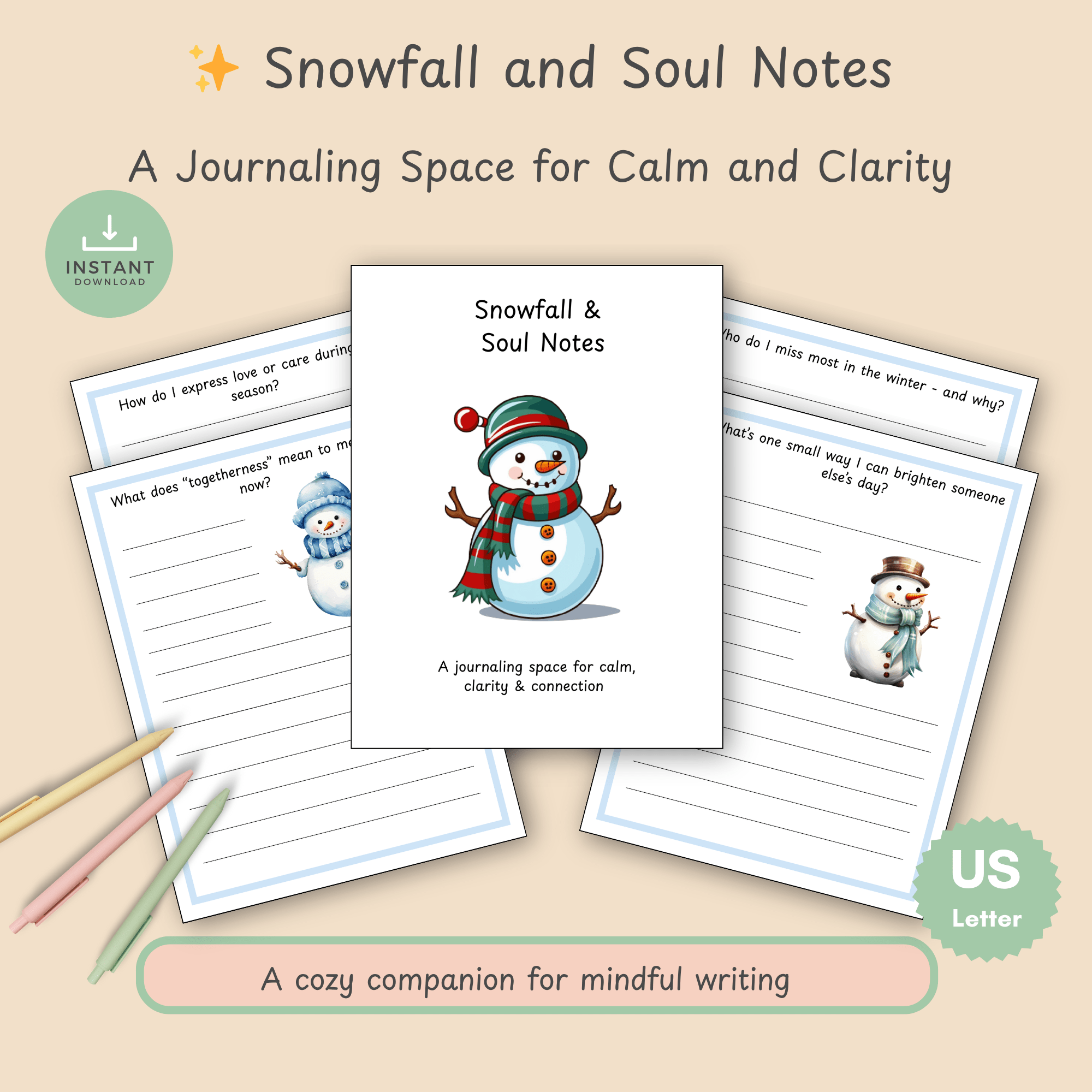 Snowfall and Soul Notes Journal