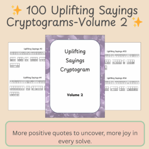 Uplifting Cryptograms Volume 2