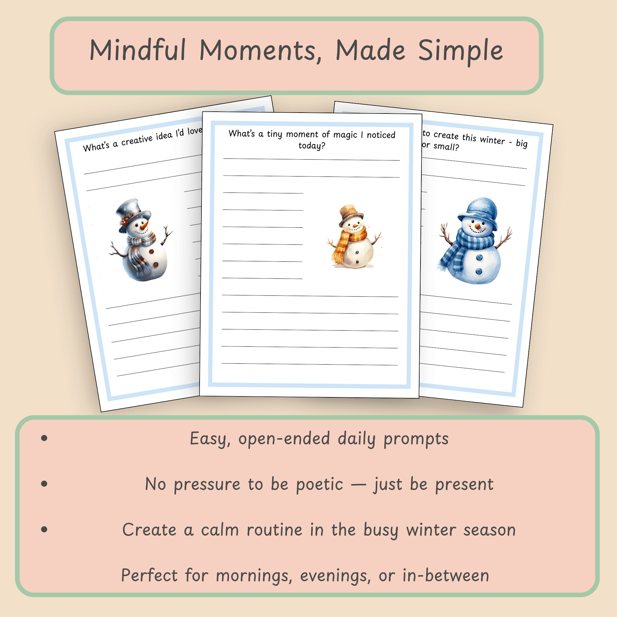 ❄️ Snowfall and Soul Notes Winter Journal - Image 3