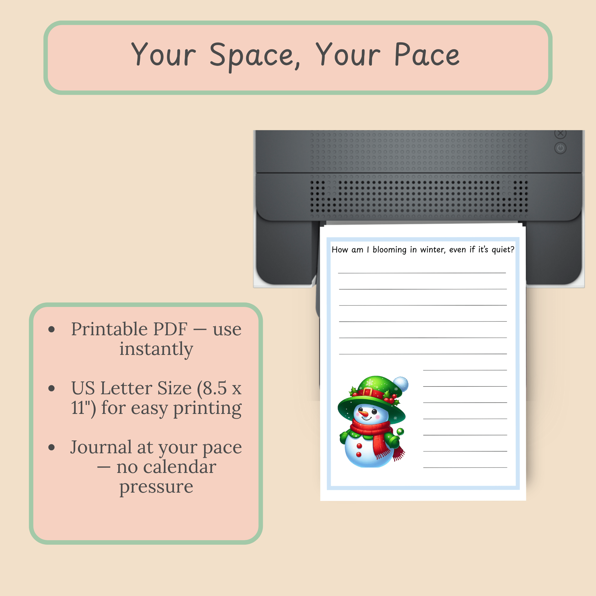 ❄️ Snowfall and Soul Notes Winter Journal - Image 4