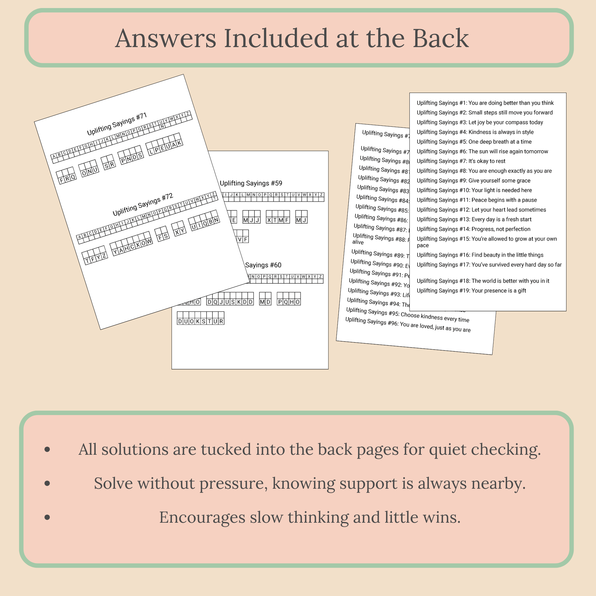 Uplifting Cryptogram Puzzle Book – Volume 4 (Large Print) - Image 4