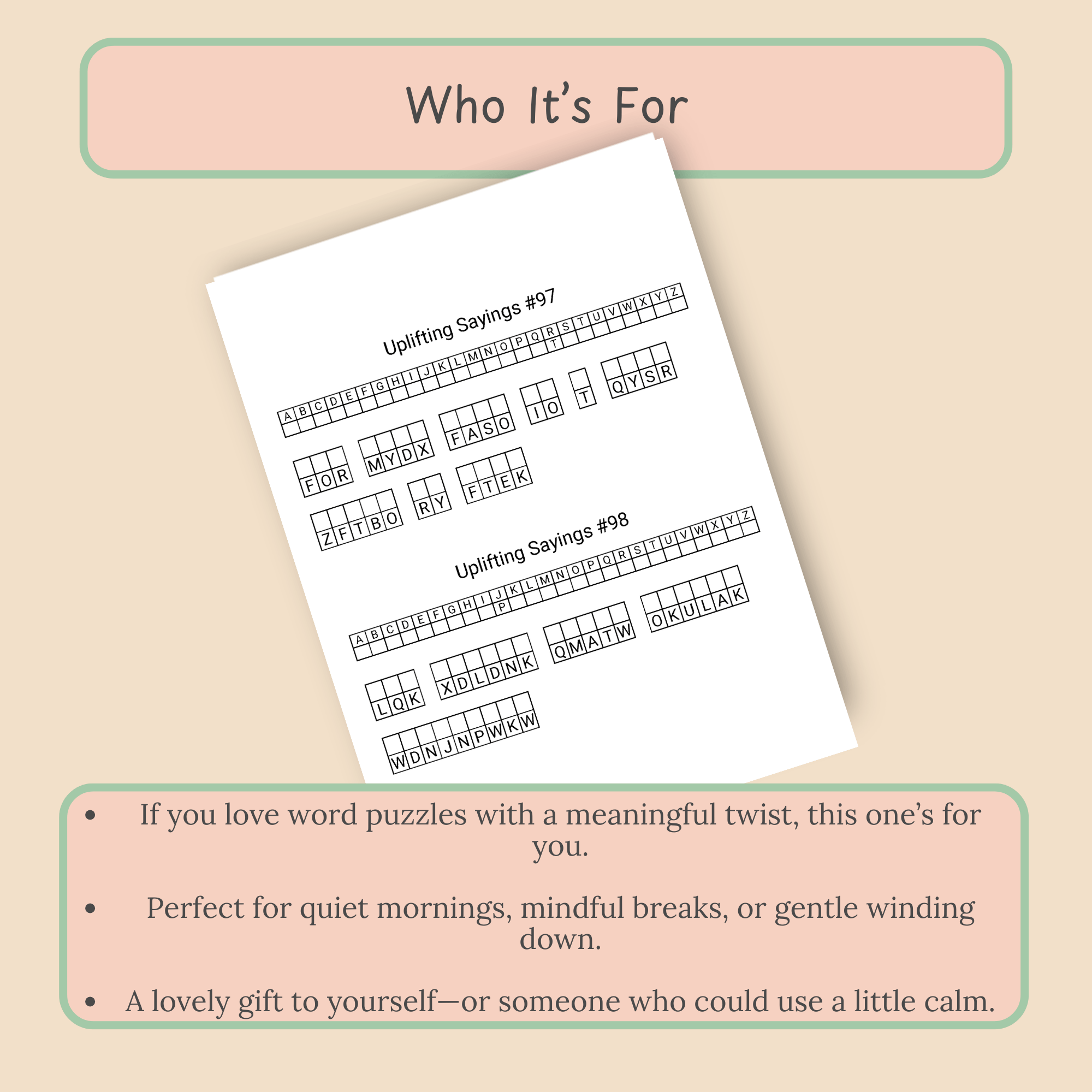 Uplifting Cryptogram Puzzle Book – Volume 3 (Large Print) - Image 5