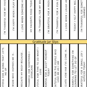 Gratitude Jar Slips