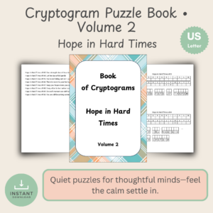 Hope in Hard Times Cryptogram Book Volume 2