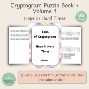 Hope in Hard Times Cryptogram Volume 1