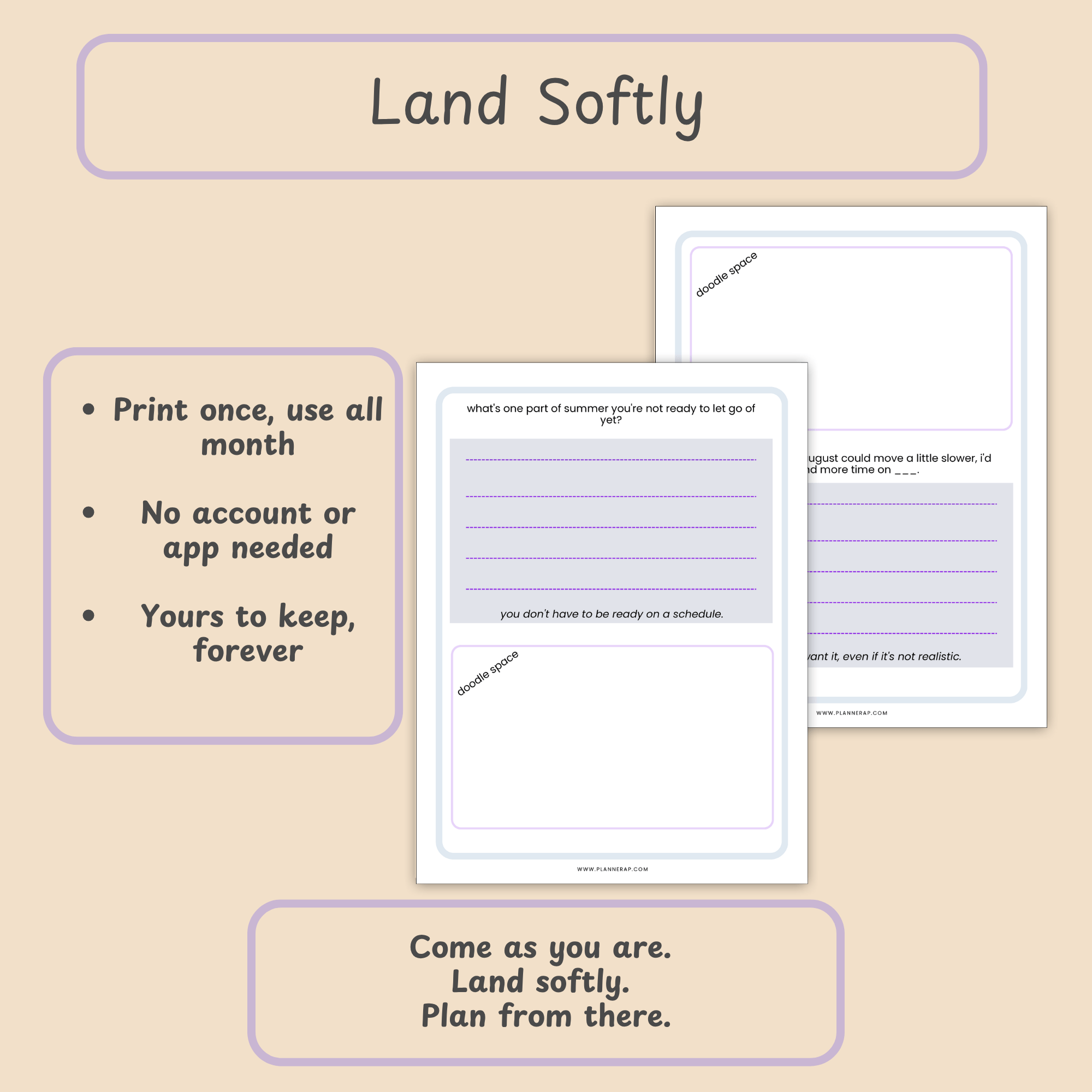 August Printable Journal Prompts Soft Landing Monthly PDF - Image 7