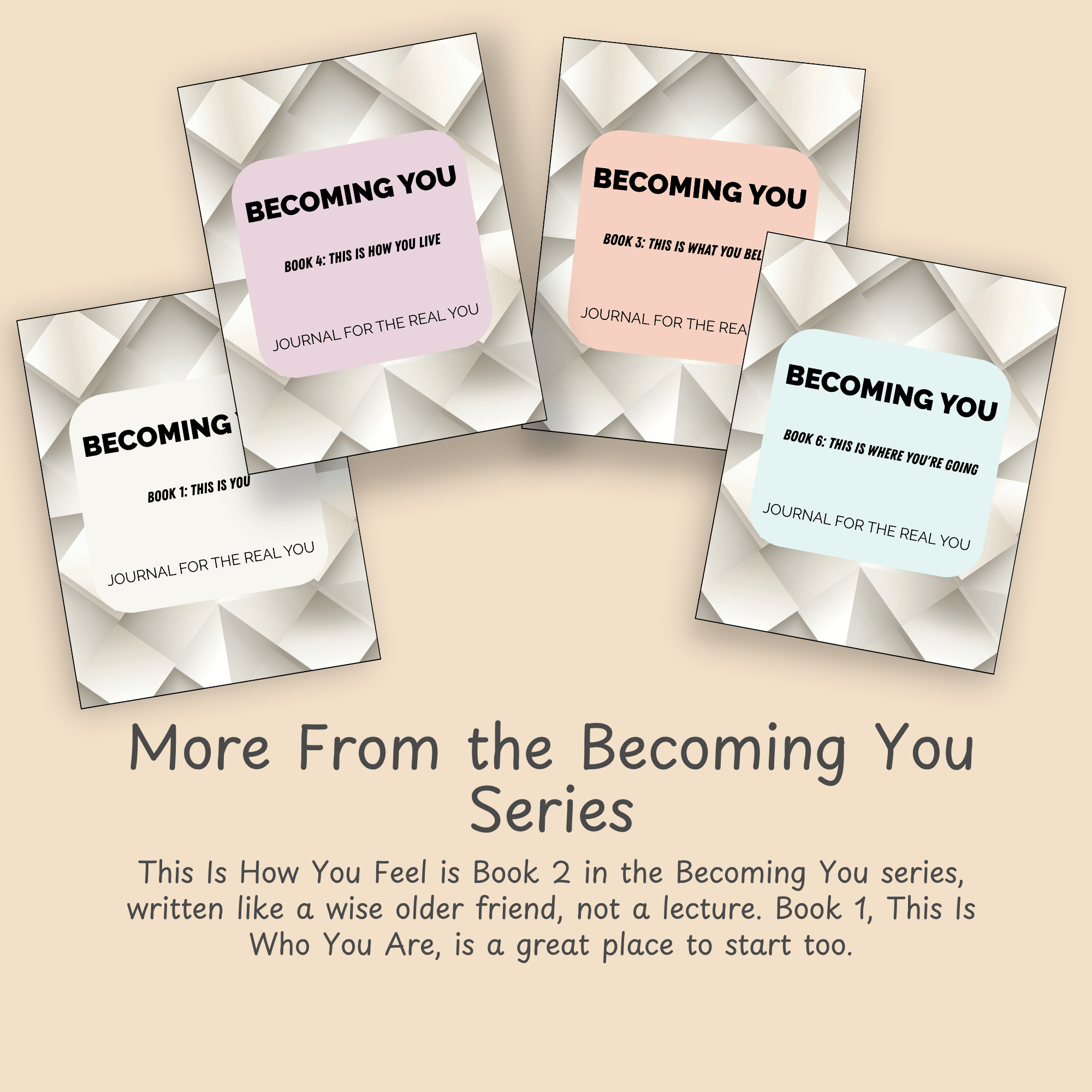 "Part of the Becoming You Series" slide with the book's place in the six-book series.