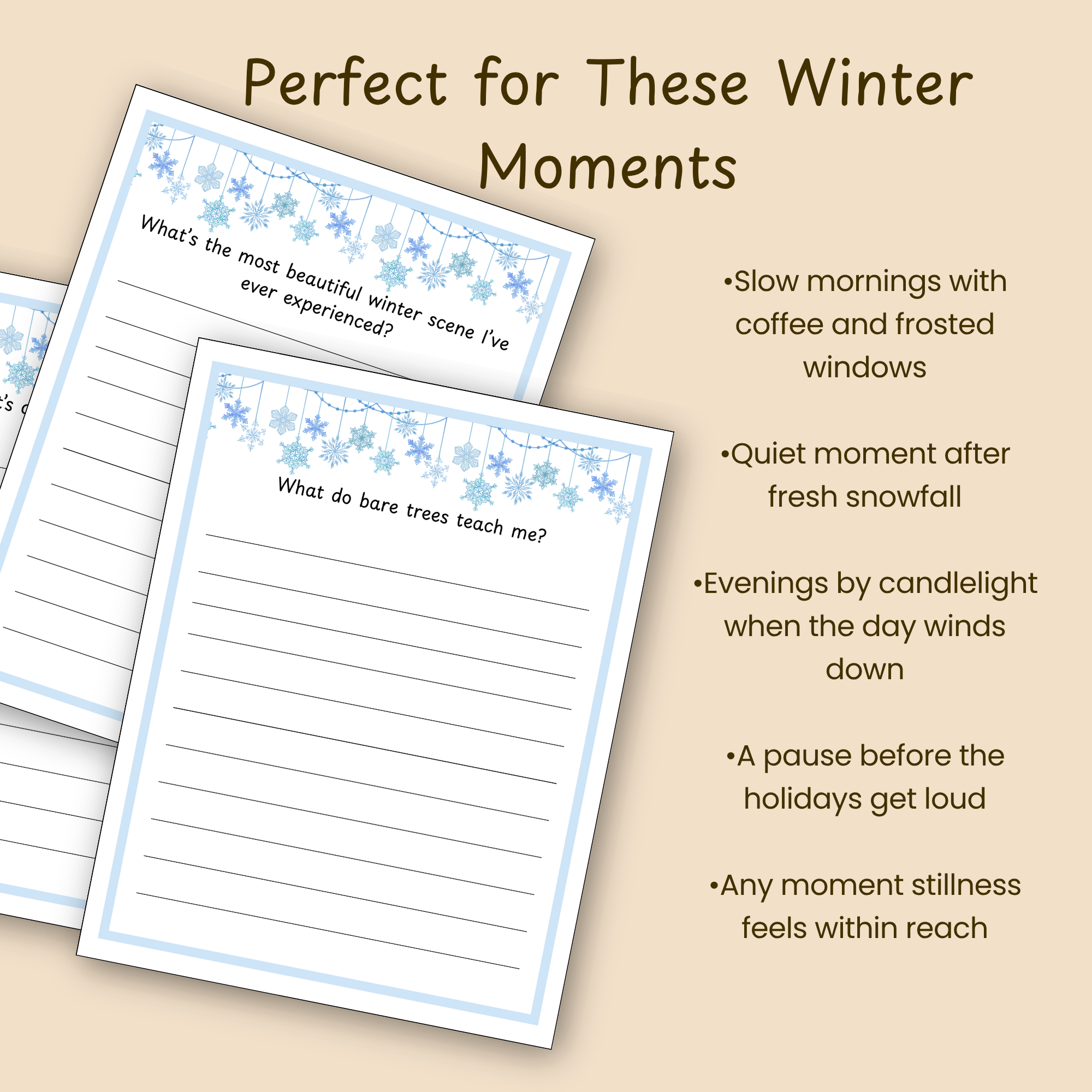 Perfect for These Winter Moments: Occasion slide for frosted mornings, snow walks, and candlelit evenings.