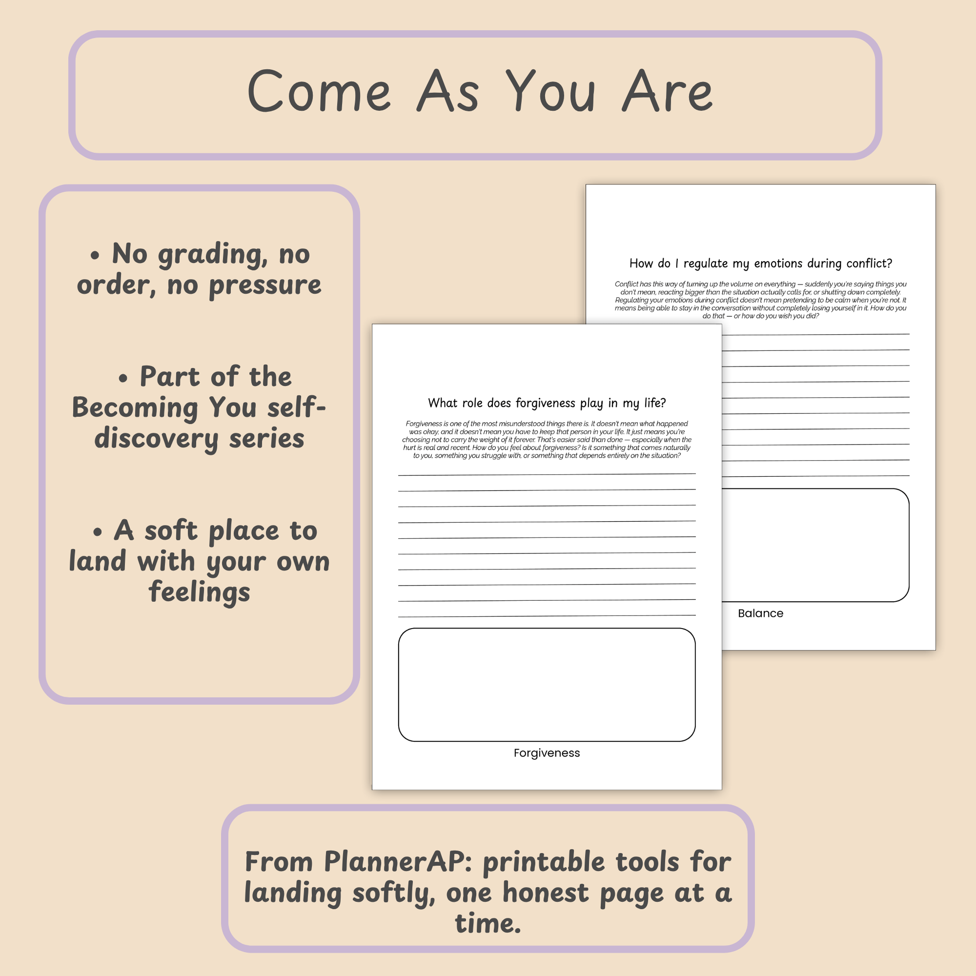 Closing "Part of the Becoming You Series" slide with the PlannerAP tagline and three bullets on the book's place in the six-book series.